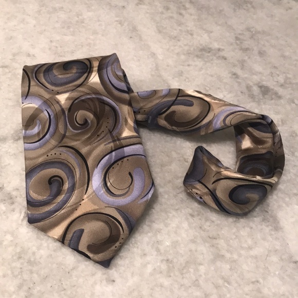 J Garcia Silk Tie Mens Gray Snail Garden Collection Thirty Seven Festival Artsy - Picture 2 of 7